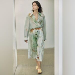 Low Classic Watercolor Print Blouse